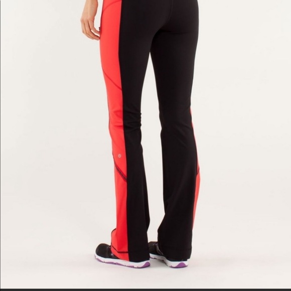 Lululemon Black/Red Run Ice Queen Pants Size 4 EUC - Picture 2 of 8